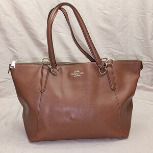Authentic Coach Gallery Tote in Saddle Pebbled Leather – Excellent Condition